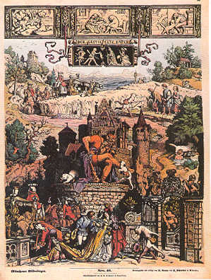 Эту чудесную иллюстрацию к известной всем сказке 'Кот в сапогах' нарисовал в 1849 г. немецкий художник Мориц фон Швинд.